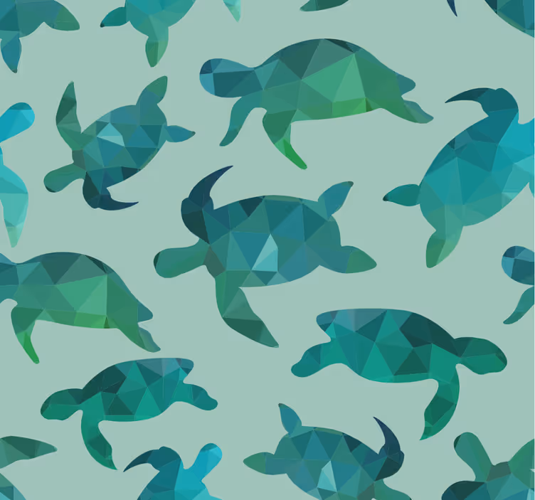 Papier peint animaux Tortues vertes - TenStickers