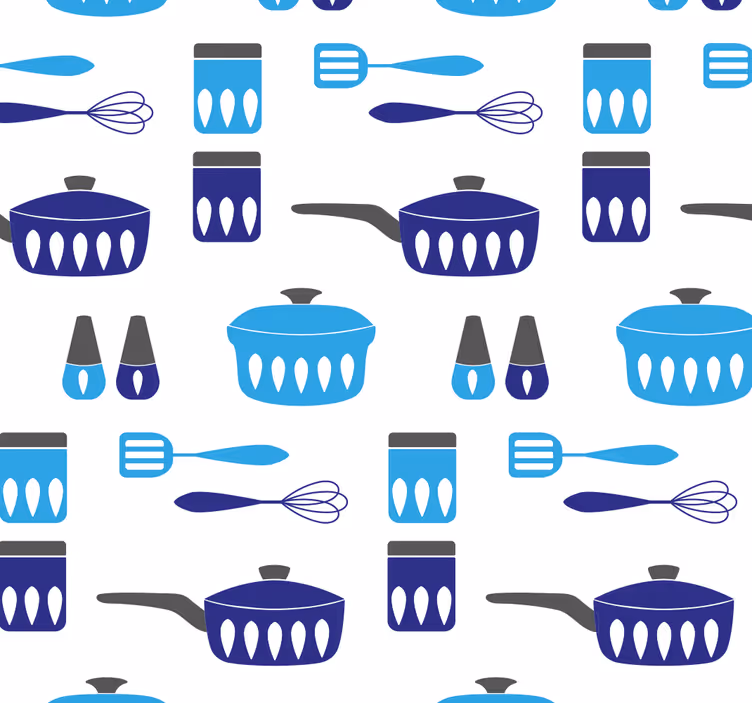 Papier peint moderne Ustensiles de cuisine - TenStickers