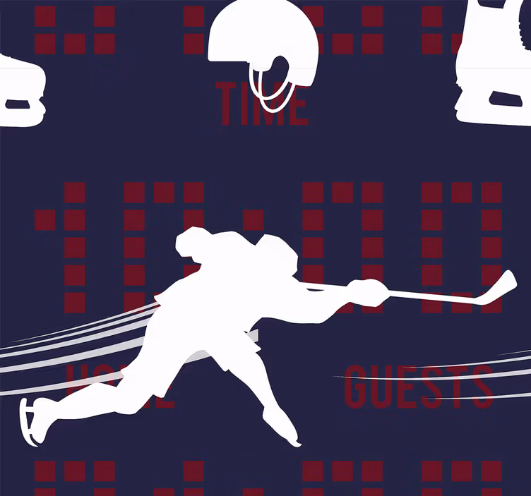 Papier peint chambre ado Un joueur de hockey - TenStickers