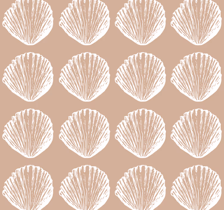 Papier peint animaux  coquillage rétro beige - TenStickers