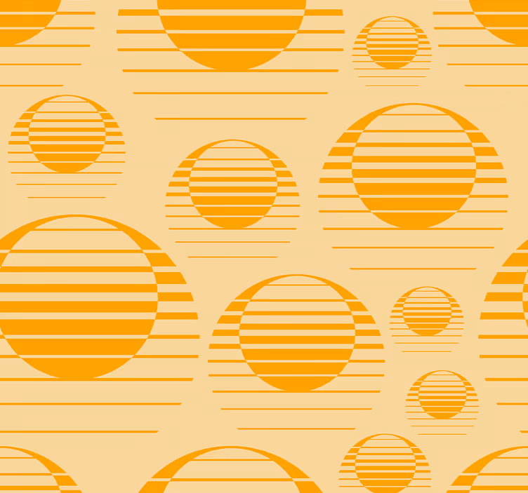 Papier peint vintage motif jaune ensoleillé - TenStickers