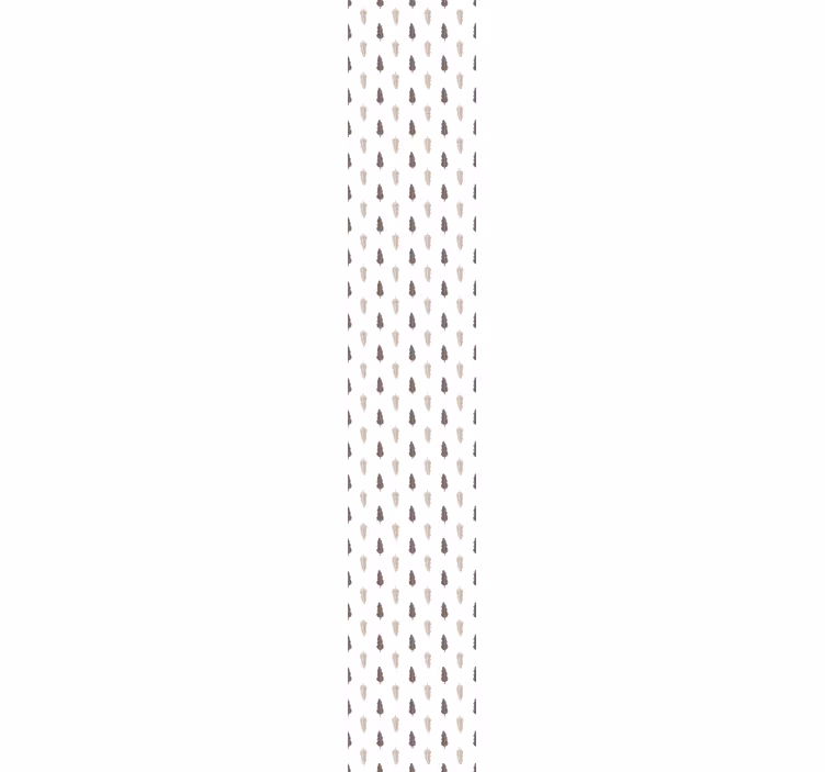 Papier peint classique Feuille brune et blanche - TenStickers
