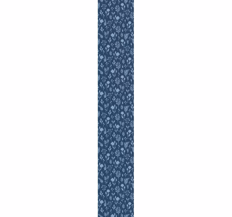 Papier peint fleuri Illustration de  floral bleu - TenStickers