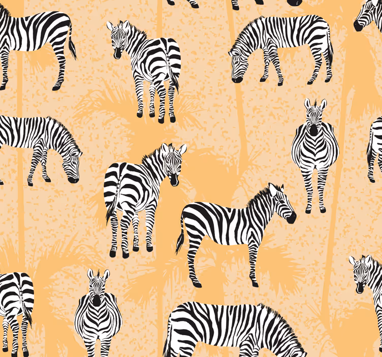 Papier peint zèbre motif zèbre élégant et moderne - TenStickers