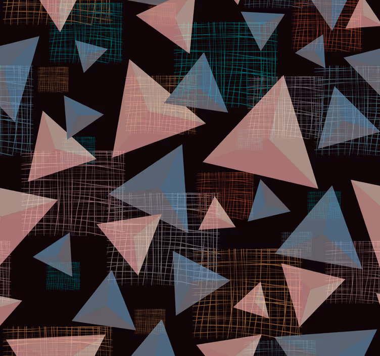 Triangles papier peint moderne - TenStickers