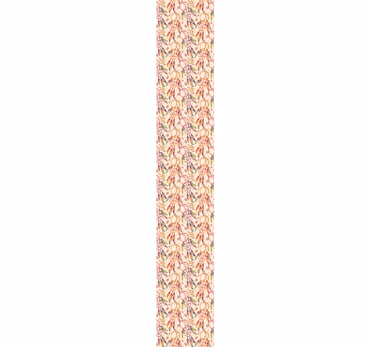 Papier peint chambre enfant motif attrape-rêves floral - TenStickers