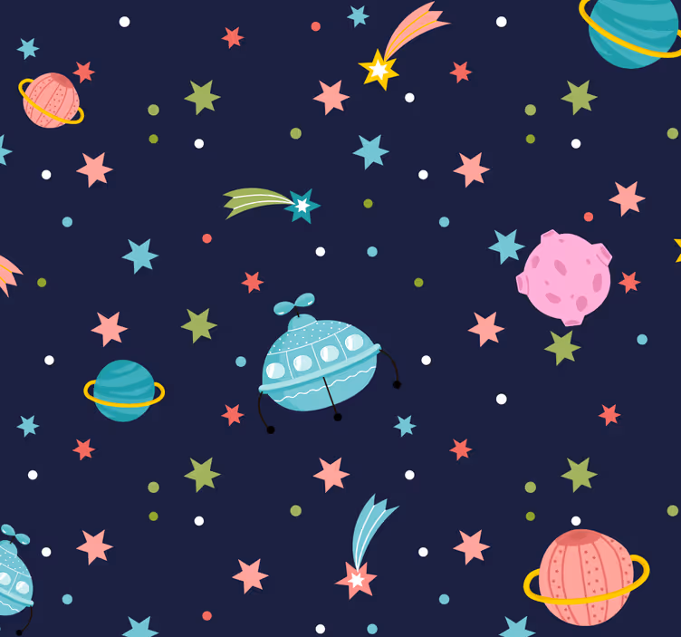 Papier peint étoiles tombantes - TenStickers