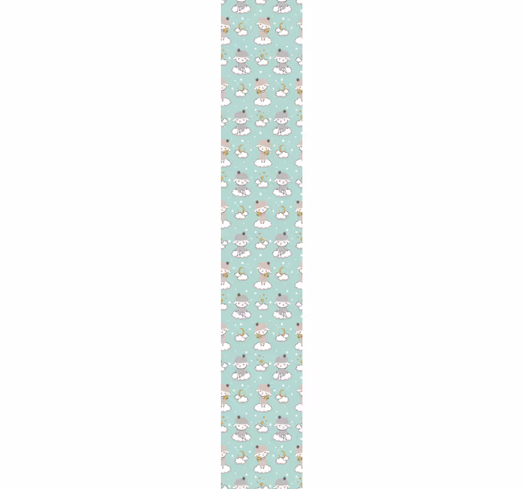 Papier peint chambre enfant licornes de lune nuageuse - TenStickers