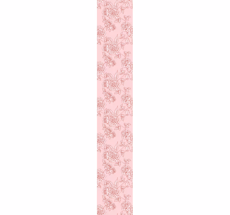 Papier peint fleur avec des roses rouges - TenStickers