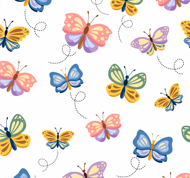 Papier peint papillons motif papillon - TenStickers