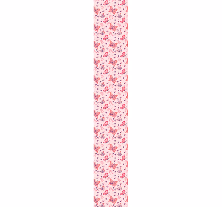 Papier peint papillons motif tons rose - TenStickers