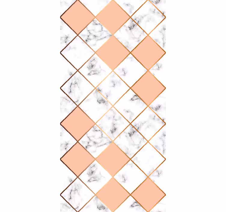 Papier peint imitation pierre Carrelage en marbre rose en céramiq - TenStickers