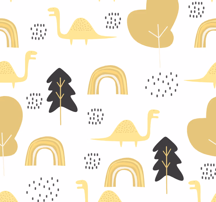 Papier peint chambre bébé motif de dinosaure ludique - TenStickers