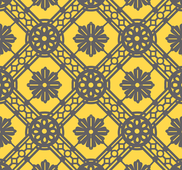 Papier peint fleuri Ancien  floral - TenStickers