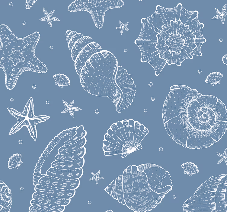 Papier peint animaux Vie marine et coquillages - TenStickers