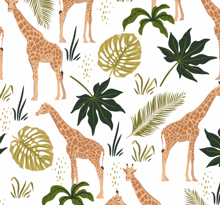 Papier peint animaux Girafes organisées - TenStickers