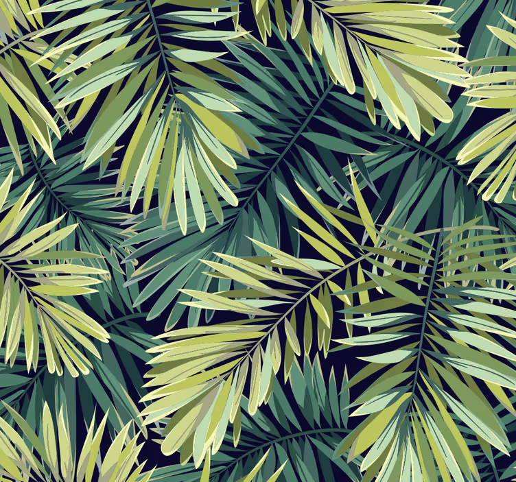 Papier peint fleur Feuilles vertes énormes - TenStickers