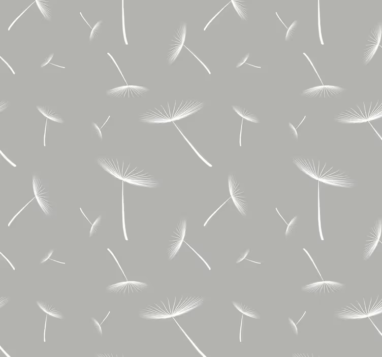 Papier peint fleur Briquet fleuri gris - TenStickers