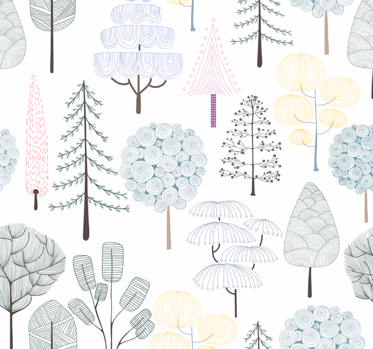 Papier peint nature illustrations botaniques - TenStickers