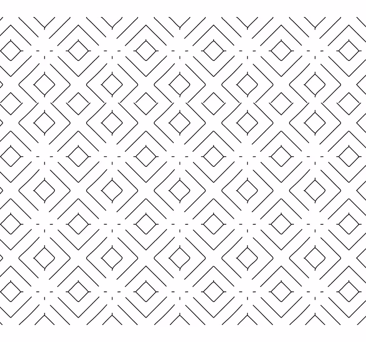 Papier peint carré Géométrique noir / blanc - TenStickers