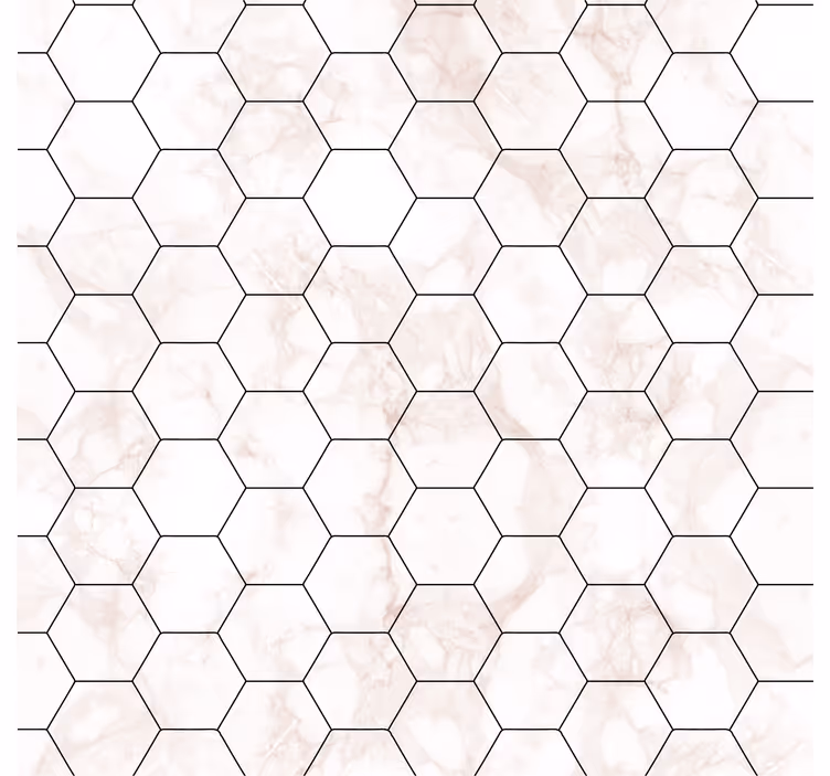 Papier peint carrelage Tuiles hexagonales  - TenStickers
