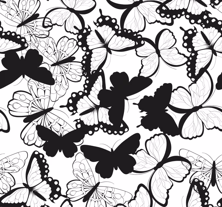 Papier peint papillons abondance de papillons - TenStickers