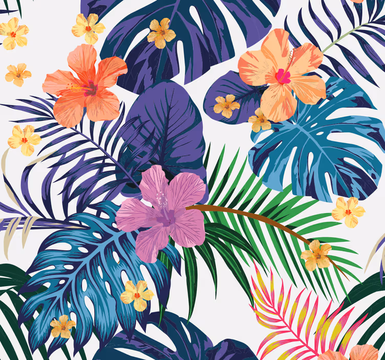 Papier peint nature floral tropical - TenStickers