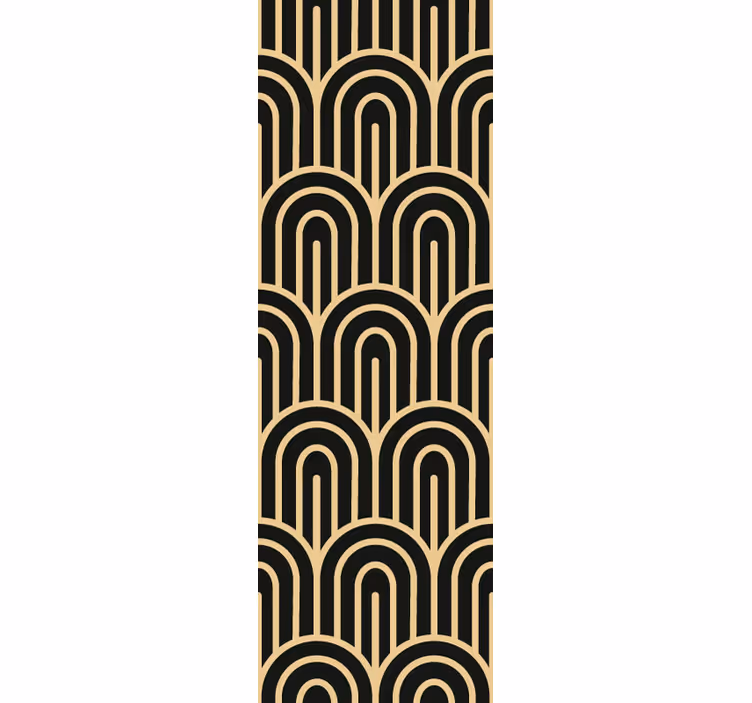 Papier peint carrelage Motifs déco dorés - TenStickers