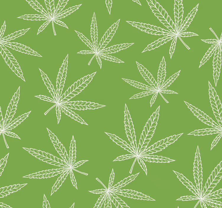 Papier peint moderne  de cannabis - TenStickers