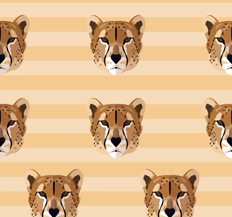 Papier peint animaux motif à rayures de guépard - TenStickers