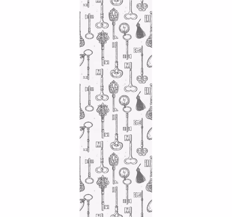 Papier peint chambre adulte motifs de clés anciennes - TenStickers