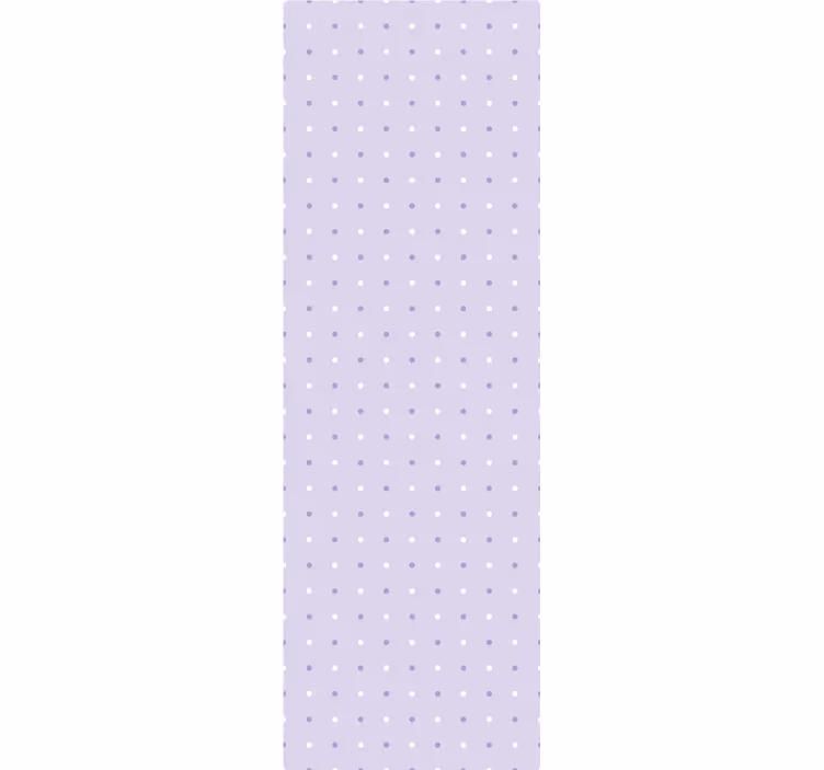 Papier peint rond  de points violet et blanc - TenStickers