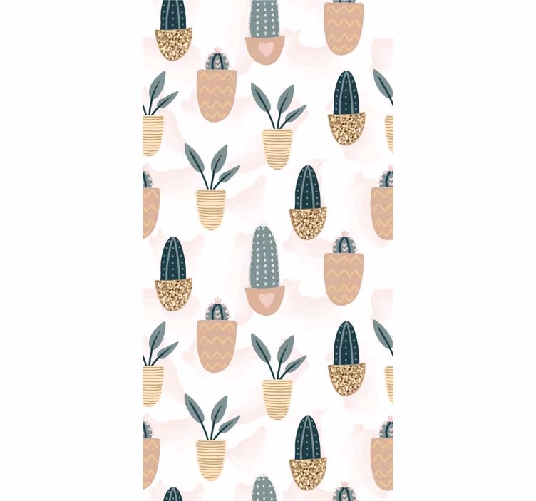 Papier peint pots et plantes d'intérieures - TenStickers