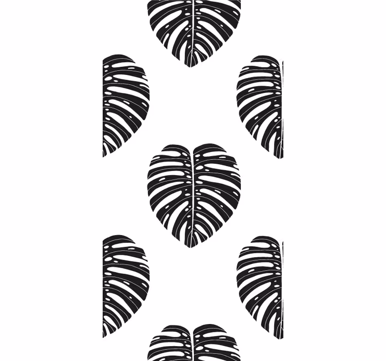 Papier peint feuillage motif de feuille de monstera - TenStickers