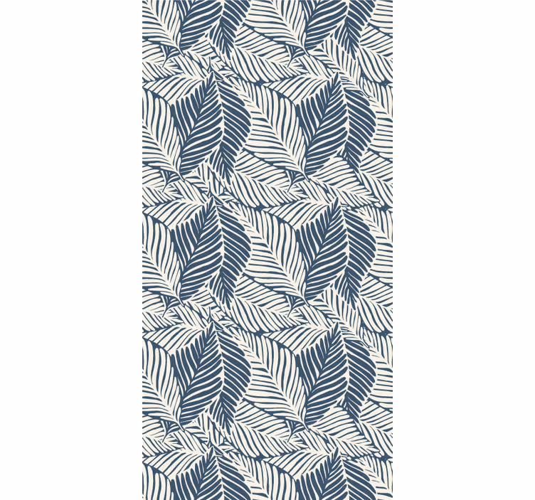 Papier peint nature Plantes et feuilles bleues - TenStickers