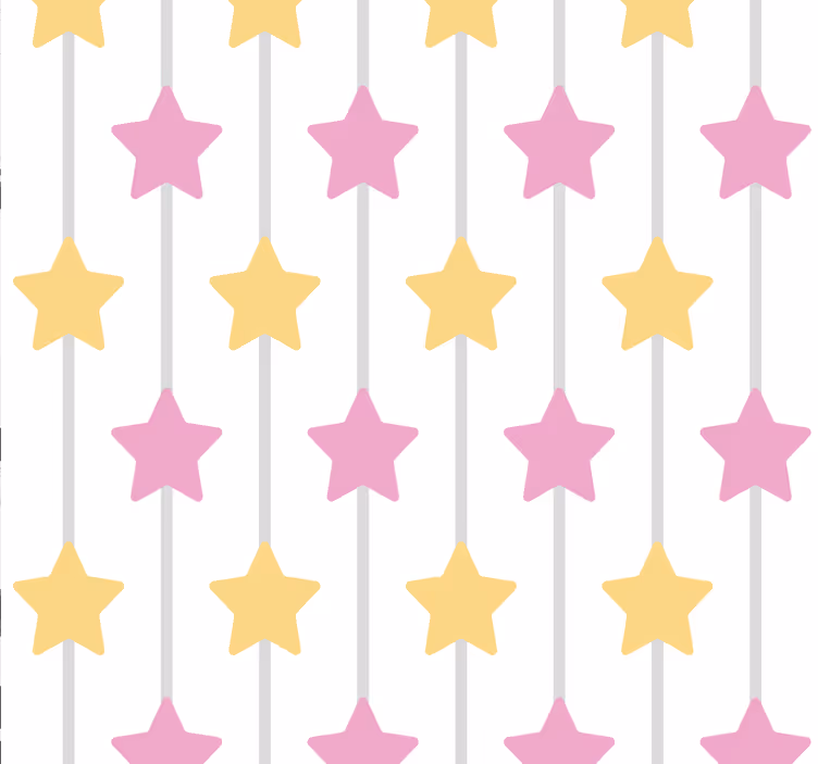 Papier peint motif étoile rose - TenStickers