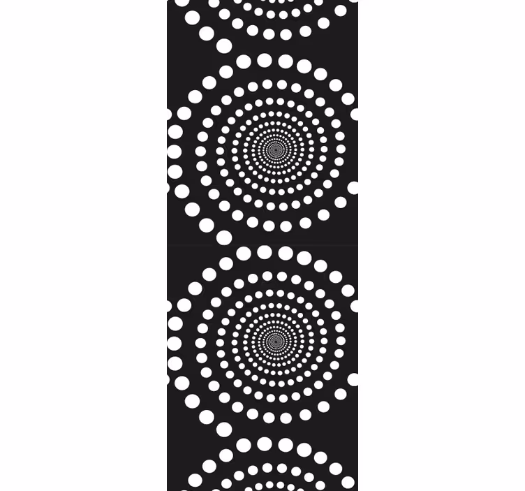Papier peint design Points torsadés noirs - TenStickers