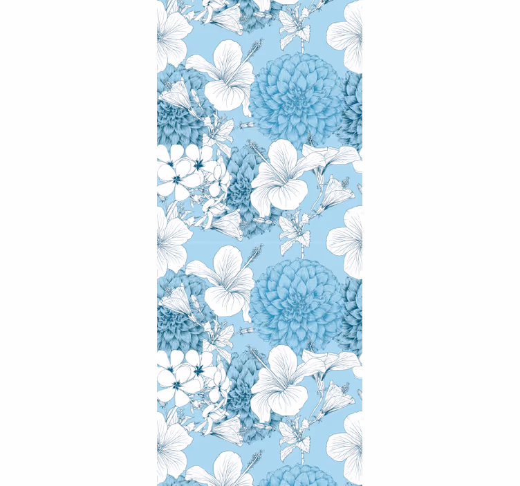 Papier peint floral Élément de croquis floral - TenStickers
