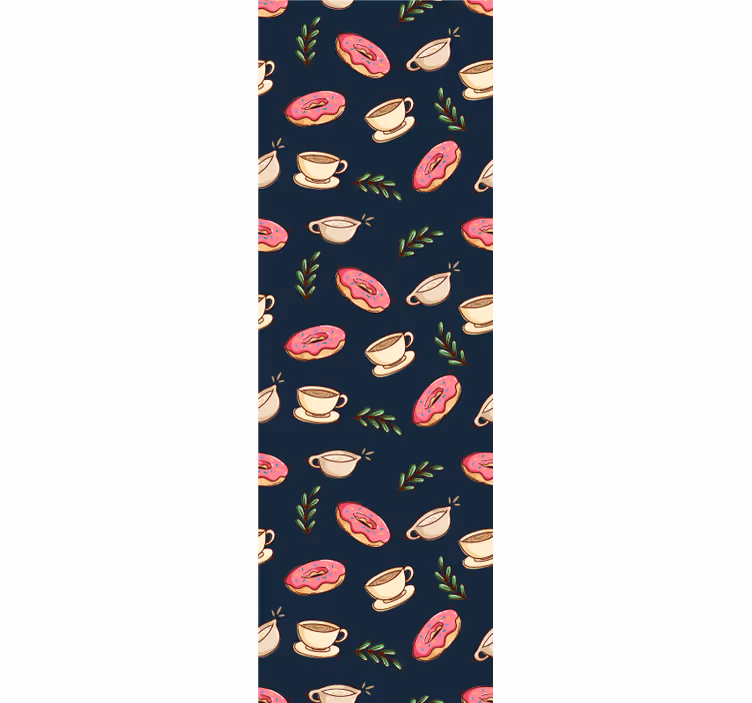 Papier peint motif de desserts et cafés - TenStickers