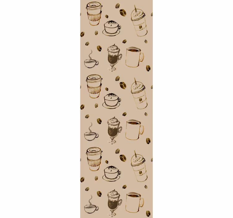 Papier peint cuisine illustrations de café - TenStickers