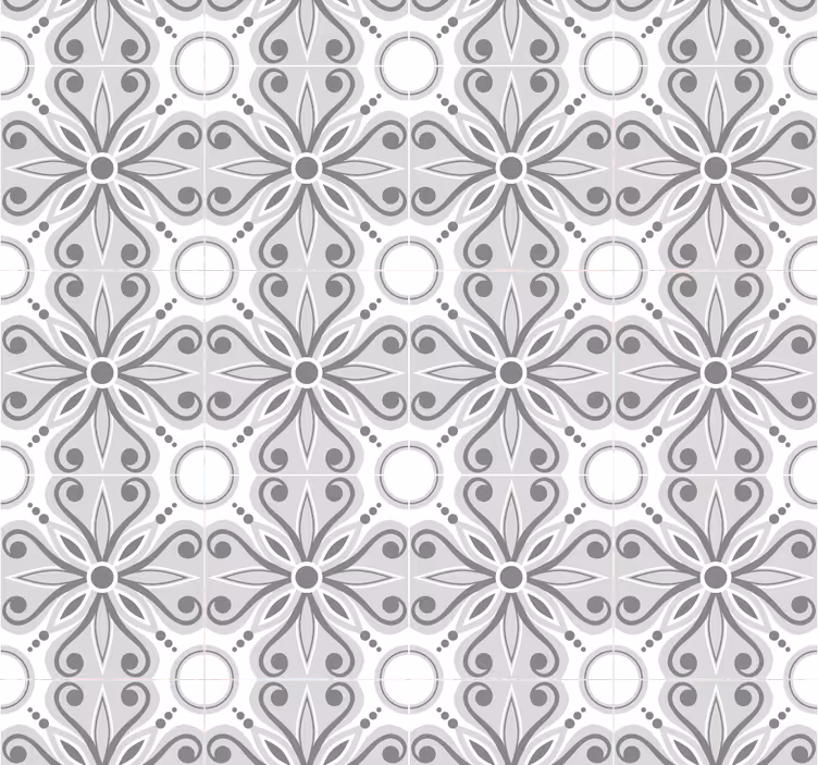 Papier peint carrelage Gris marocain - TenStickers
