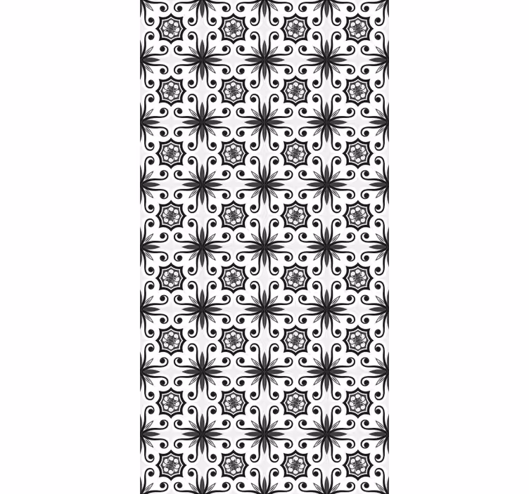 Papier peint carrelage Carrelage noir vintage - TenStickers