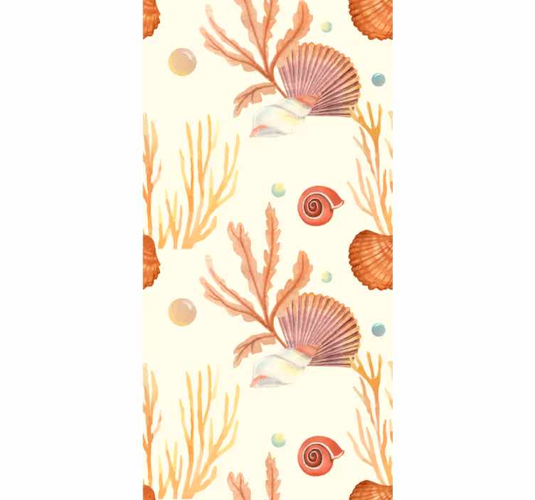 Papier peint nature motif coquillage - TenStickers