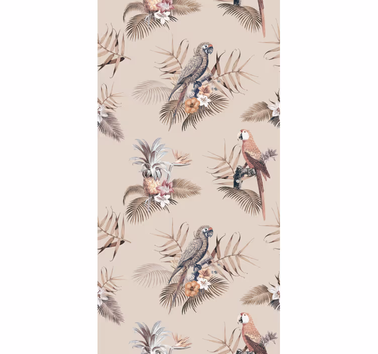 Papier peint perroquet Élégance tropicale - TenStickers
