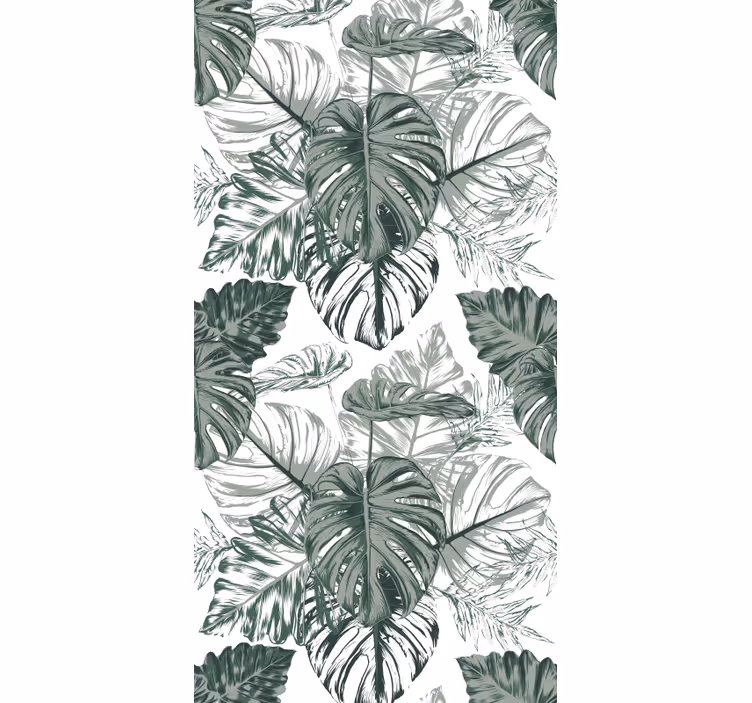 Papier peint fleur Feuilles de monstera abstraites - TenStickers