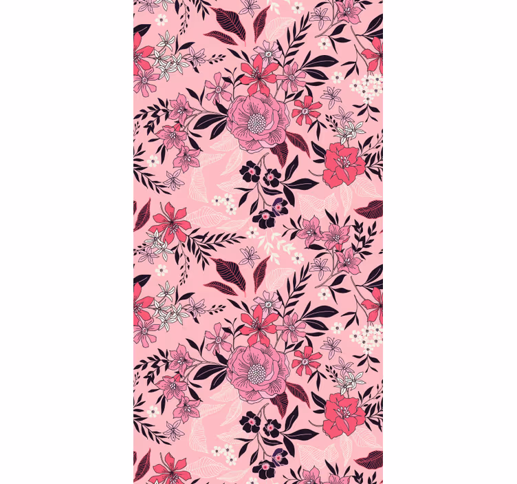Papier peint floral motif de fleurs florales - TenStickers