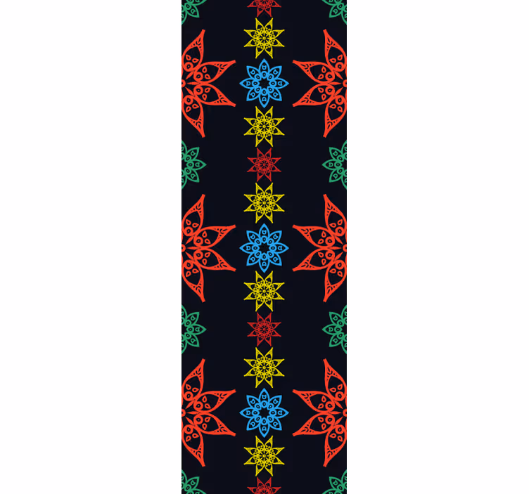 Papier peint ornemental ornementation florale - TenStickers