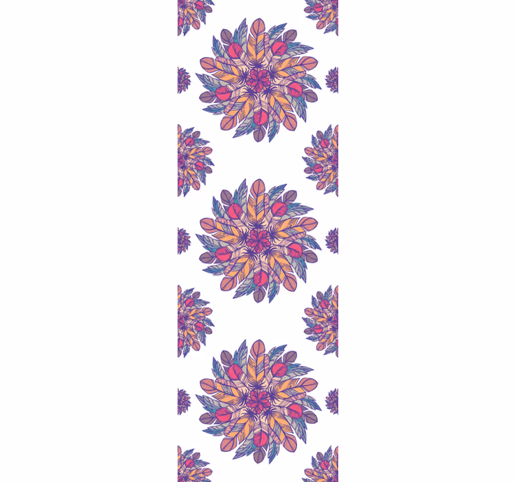 Papier peint floral motif de floraison éclatante - TenStickers