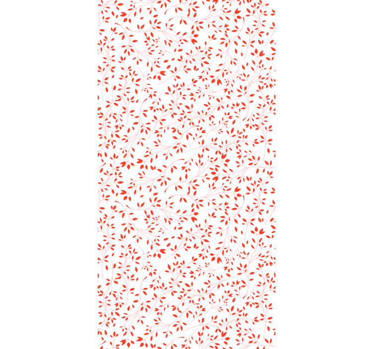 Papier peint feuillage motif de branches rouges - TenStickers