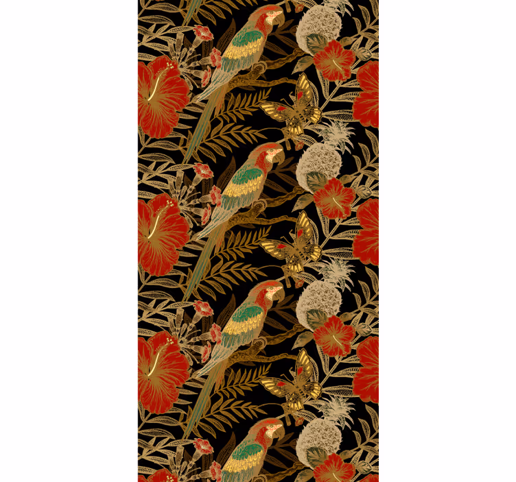 Papier peint perroquet Élément perroquet tropical - TenStickers